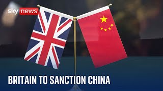 UK to sanction China over democracy and security fears