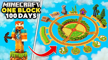 I Survived 100 Days on ONE BLOCK in Minecraft Hardcore