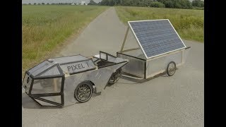 Solar Bike trailer ( build LOG 5 ) First REAL Testride !