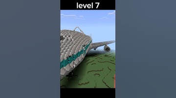 Airplane by levels!!! #minecraft #airplane #shorts
