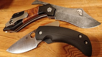Day 1 -  Spyderco friction folder & Wandering Ronin Knifeworks Marauder - 30 day knife review