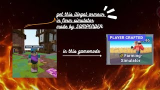 How To Get This Secret Illegal Armour In Farm Simulator Made By Sompender In Bloxd.io Illegalitem