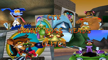 CTR - Crash Team Racing: Weird Boss Heads Glitch (Remastered)
