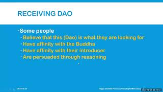 20221007 [XinMin] Spiritual Journey of Seeking, Cultivating and Propagating Dao (Tai)