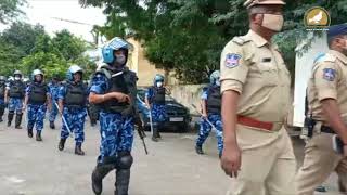 Hyderabad police flag march in Old city