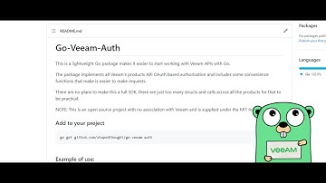go-veeam-auth - a Veeam API Go authentication package