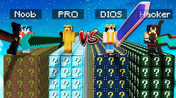 DESAFÍO de los LUCKY BLOCKS NOOB VS PRO VS HACKER VS DIOS 😂❓ LUCKY TERRORIST TOWN #5