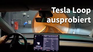 Probefahrt durch den Tesla Loop (CES 2023)