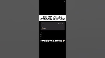 Day 11 | Python Interview prep | Tricky Question #shorts #shortvideo #ytshorts #effectking #trending