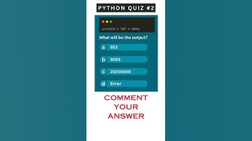 PYTHON QUIZ #2 #viral #shorts