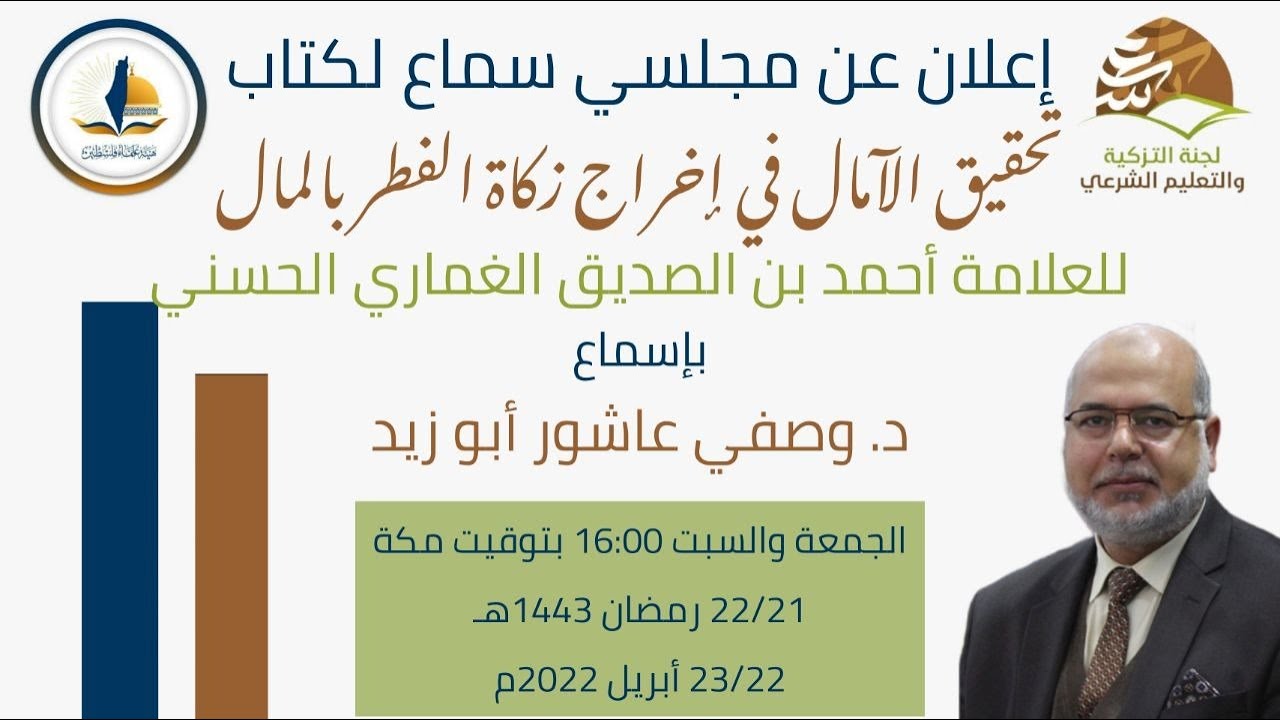 مجلس سماع تحقيق الآمال في إخراج زكاة الفطر بالمال - الشيخ أحمد الغماري بإسماع د.وصفي أبو زيد