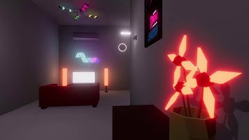 A Neon-lit Room Created in Unity 3D by an FX School Gaming Student