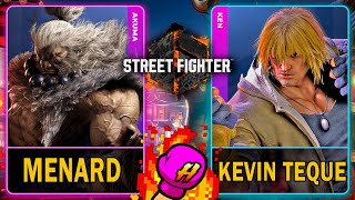 SF6 Menard (AKUMA) VS Kevin Teque (KEN) 🥊Street Fighter 6🥊スト6🥊4K 60ᶠᵖˢ