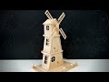 How to Make  a Windmill House from Popsicle Sticks.