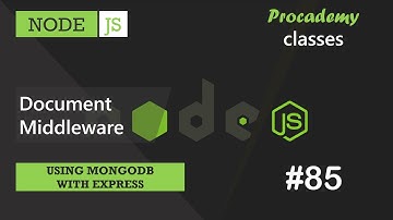 #85 Document Middleware | Using MongoDB with Express | A Complete NODE JS Course