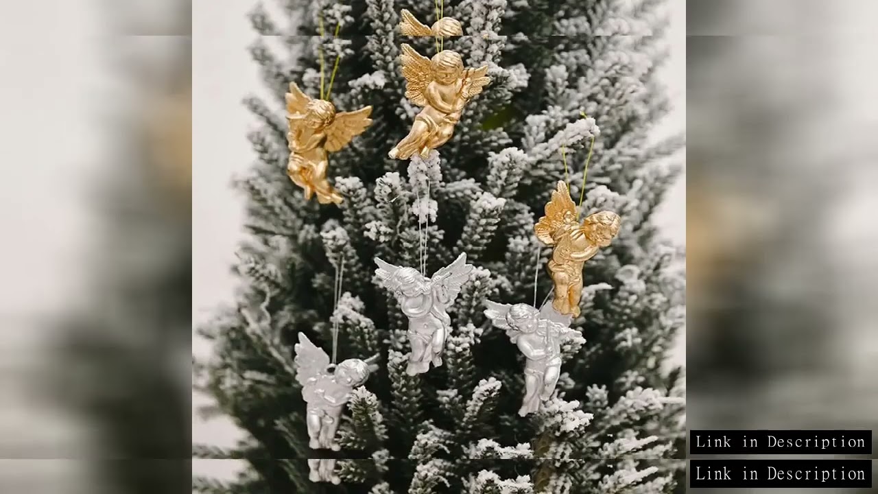Christmas Decorations Gold /silver Angel Pendants 6Pcs Christmas Tree Angels Ornaments Pendants Chri