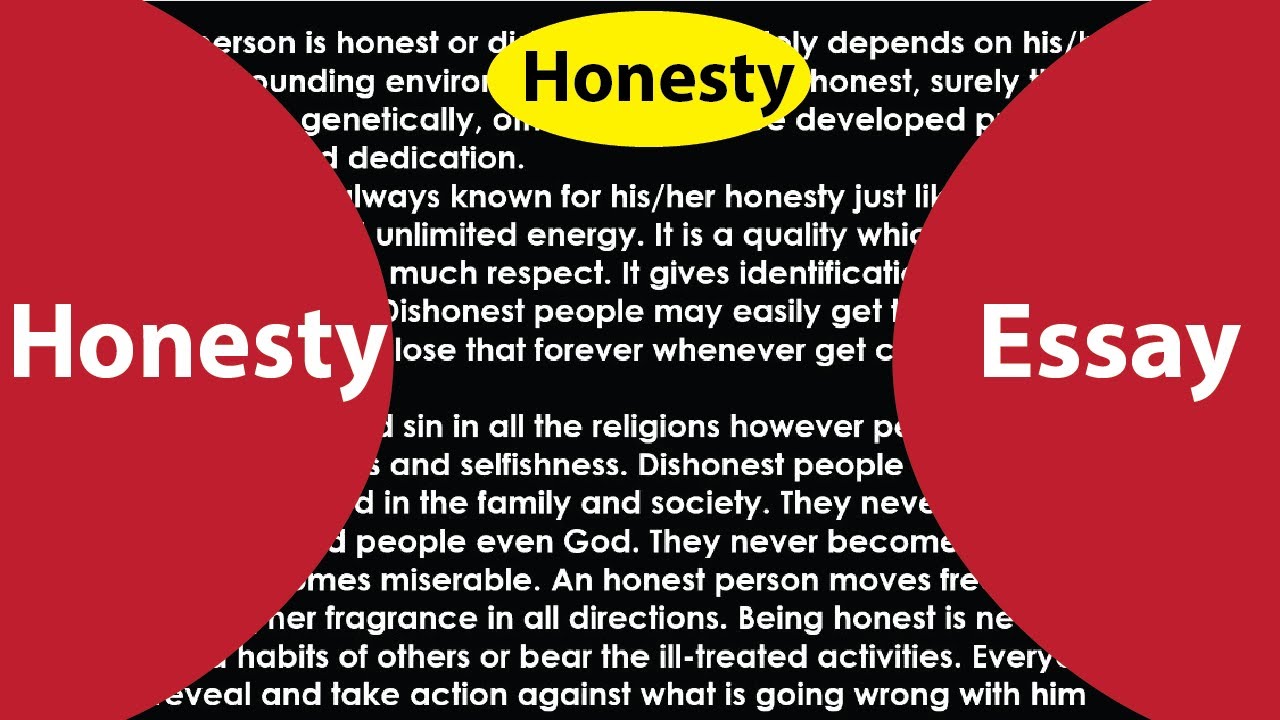 essay on i am honest person