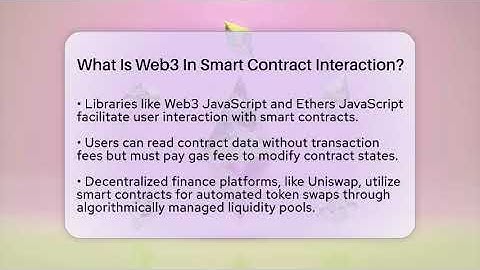 What Is Web3 In Smart Contract Interaction? - CryptoBasics360.com