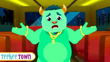 Wheels On The Monster Bus + Spooky Skeleton Songs By Teehee Town