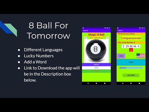 Android Studio 8 Ball Game Tutorial | Part  3 | Word Generator | Using Kotlin