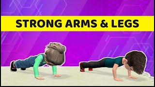 12-MIN STRONGER ARMS \& LEGS – EXERCISE FOR KIDS