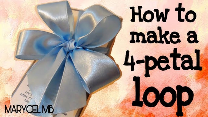 How to Tie a Ribbon: Big & lovely four loop bow on a gift card