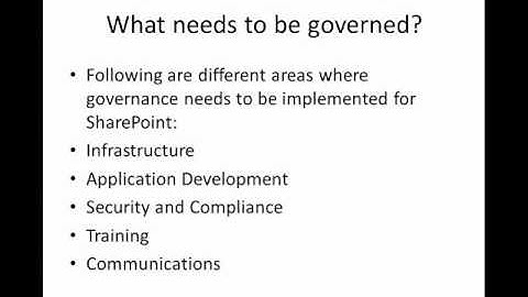 Defining SharePoint Governance Part 1