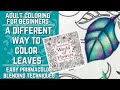 A Different Way to Color Leaves | Prismacolor Blending Tutorial | Johanna Basford World of Flowers