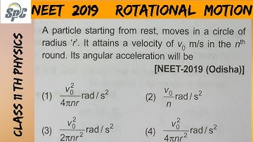 A particle starting from rest, moves in a circle of radius r. It attains a velocity of vo m/s in the