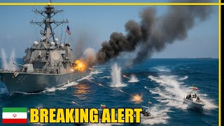 US Destroyer Fires Warning Shots at Iranian Speedboats - Strait of Hormuz Confrontation Escalates
