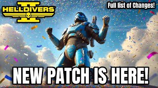 WOW! Helldivers 2 Just Dropped A NEW PATCH! - HUGE FIXES AND QUALITY OF LIFE IMPROVEMENTS!