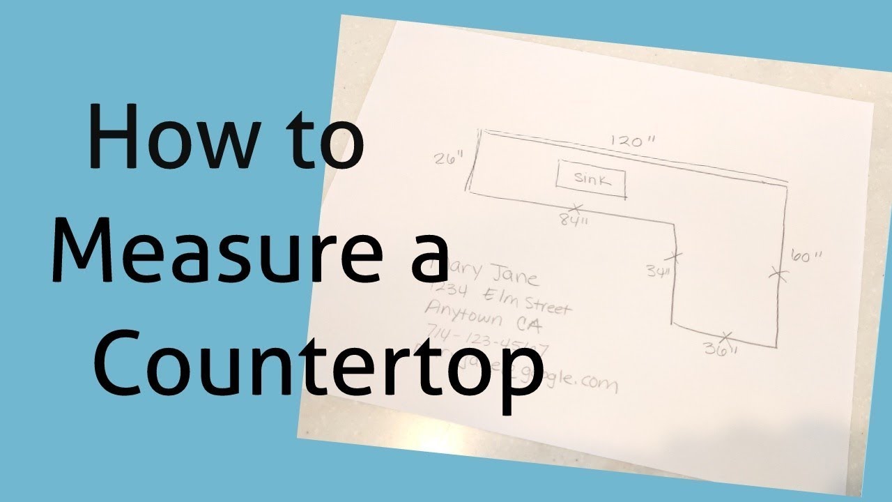 How To Measure A Countertop For An Estimate Presented By Olive