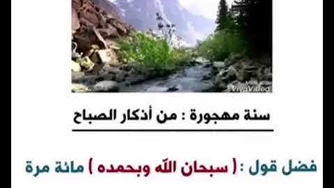 سنة مهجورة من أذكار الصباح والمساء..... العلامة إبن عثيمين