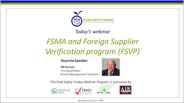 FSMA and Foreign Supplier Verification program (FSVP)