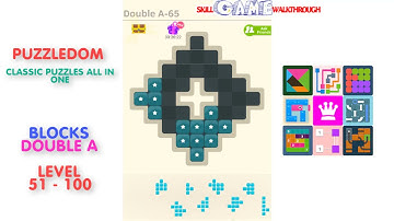 Puzzledom - Blocks Double A Level 51 - 100 - Walkthrough