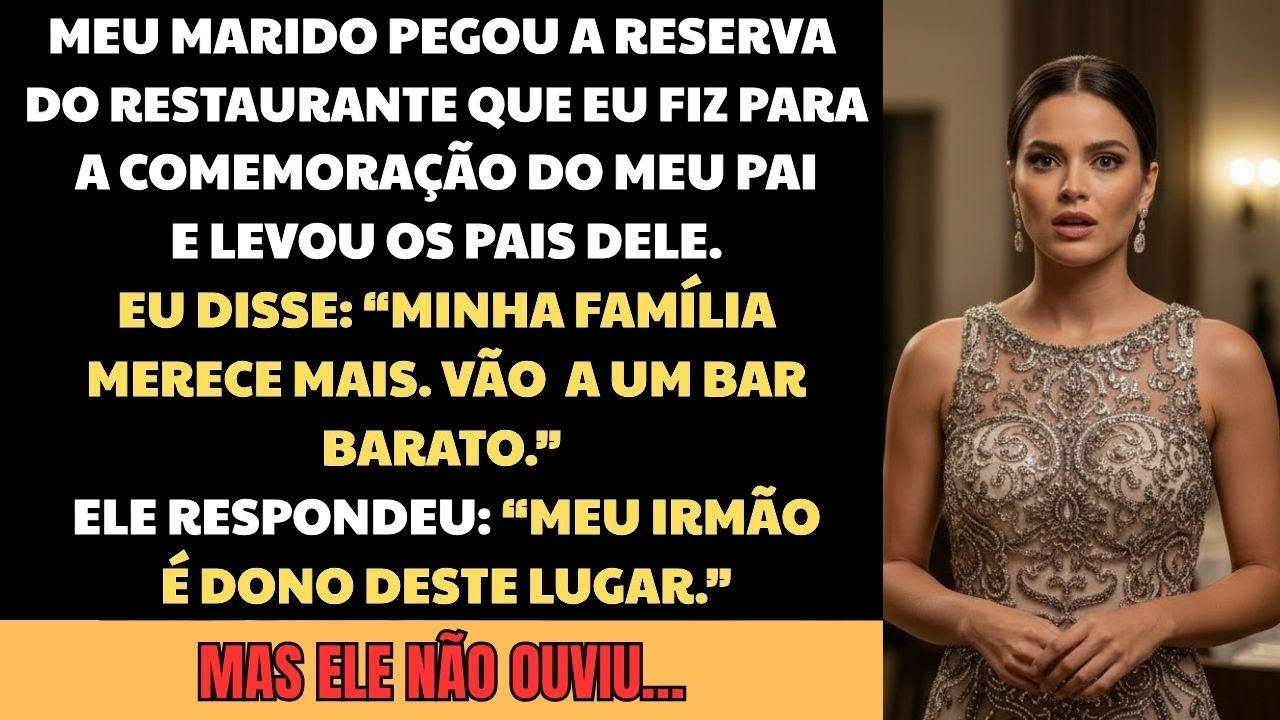 Ele roubou a reserva do meu pai para impressionar o chefe. Mal sabia que o dono era meu irmão.