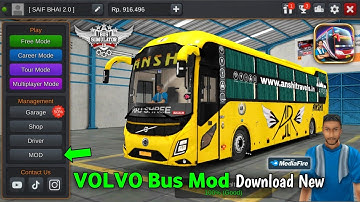 How To Add VOLVO Sleeper Bus Mod For Bussid Indian Bus Mod | Bus Simulator Indonesia 2026 