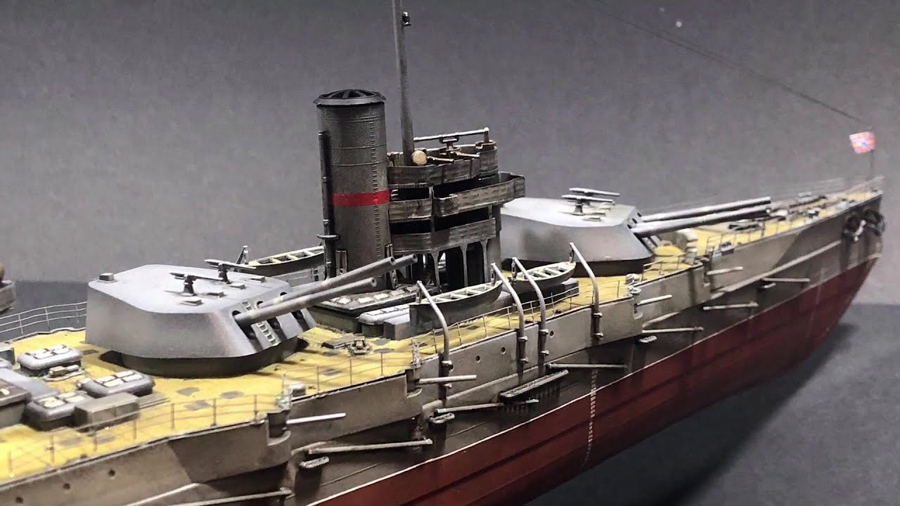 Battleship Poltawa, Type Gangut, Zvezda 9060, scale 1:350 - YouTube