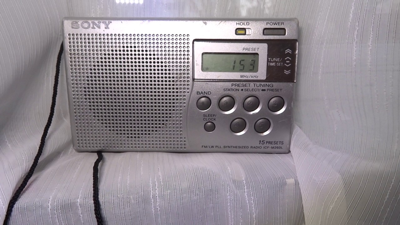 Radio Sony ICF M260L receptie Antena Satelor 153KHz - YouTube