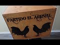 caja para gallos pirograbado