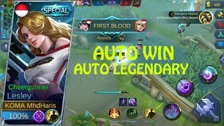Nyobain Skin Baru Lesley Cheergunner Auto Win - Mobile Legends