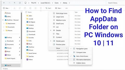 How to Find AppData Folder on PC Windows 10 | How to Find AppData Folder on PC Windows 11