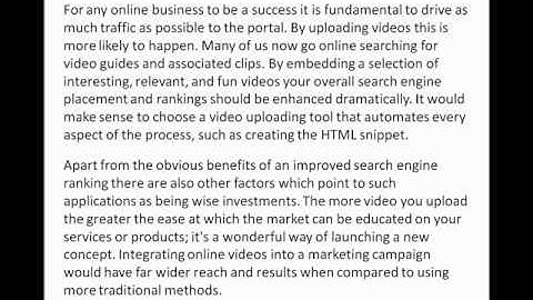 The Best Way To Upload Your Video Using Video Submission So