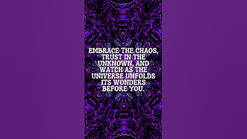 Embracing Chaos...