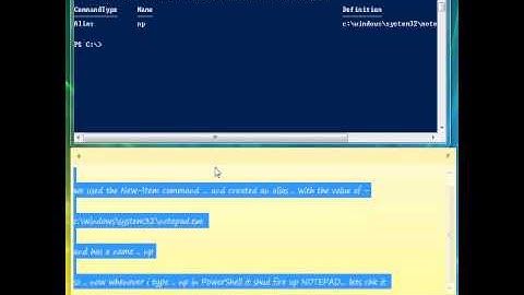 Creating and Removing Aliases in Windows PowerShell