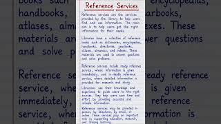 Reference Services | Library Science Homework Help