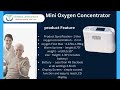 Mini oxygen concentrator