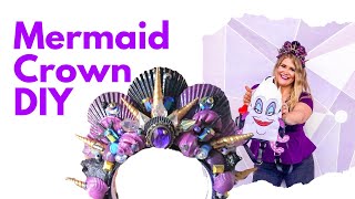 Mermaid Seashell Crown DIY 🧜🏻‍♀️🐙🔱 Disney’s Little Mermaid Inspired Seashell Crown 👑