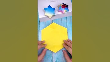 How to made a 3D Hexagon Foldable Origami? - Paper Crafts #short