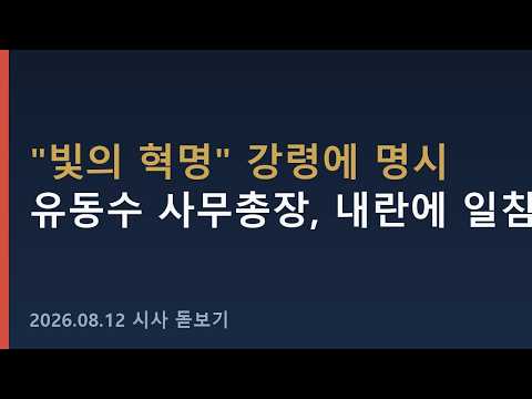 유동수 사무총장이 "빛의 혁명" 강령 명시로 내란에 일침 #shorts